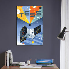 TESS - Telescope Poster Series - Framed Wall Art Poster