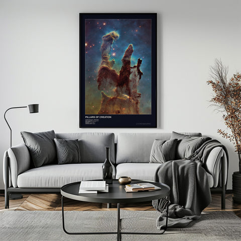 Pillars of Creation - Contemporary Wall Art - Blue Version