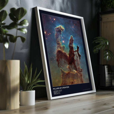 Pillars of Creation - Contemporary Wall Art - Blue Version