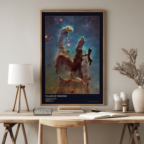 Pillars of Creation - Contemporary Wall Art - Blue Version