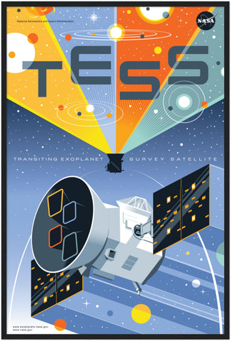 TESS - Telescope Poster Series - Framed Wall Art Poster